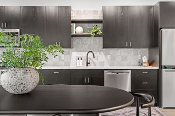 Dark kitchen cabinets (apartments)